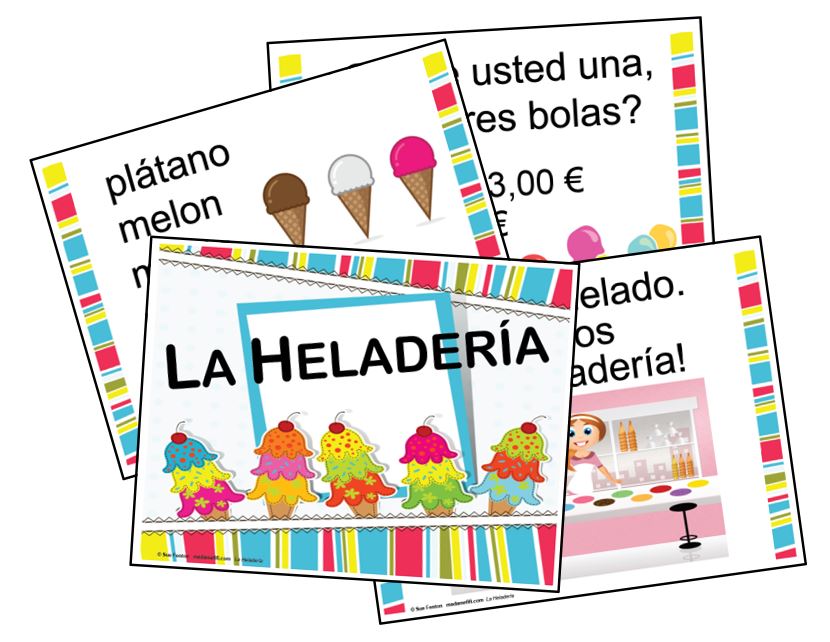 LA HELADERÍA - Set of 10 SIGNS